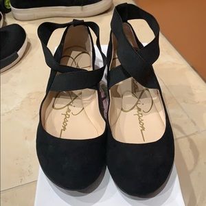 Jessica Simpson black suede flats